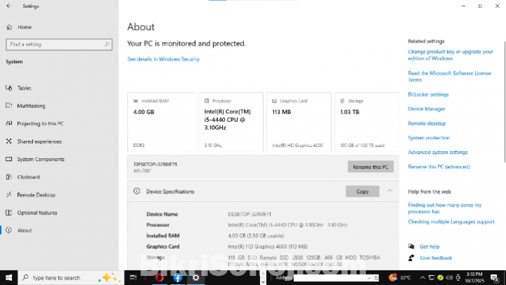 Computer full set up